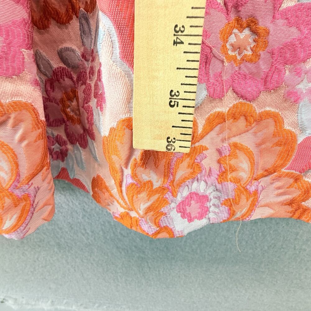Bigio Collection Dress Womens Size 6 Pink Orange Jaquard Preppy Old Money Glam - Picture 7 of 7